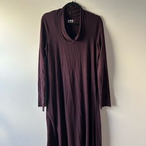 Laboart purple maroon long sleeve maxi dress